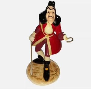 Captain Hook Vintage Porcelain Figurine Disney Peter Pan Made in Malaysia
